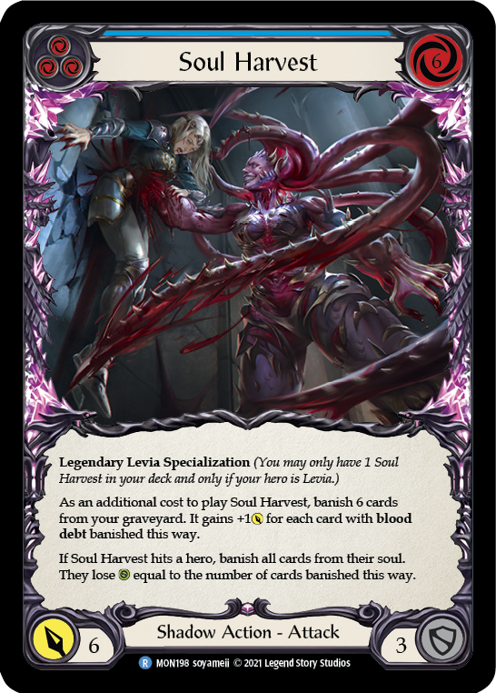 Soul Harvest [MON198] Unlimited Edition Rainbow Foil, Monarch, Rare, MON198