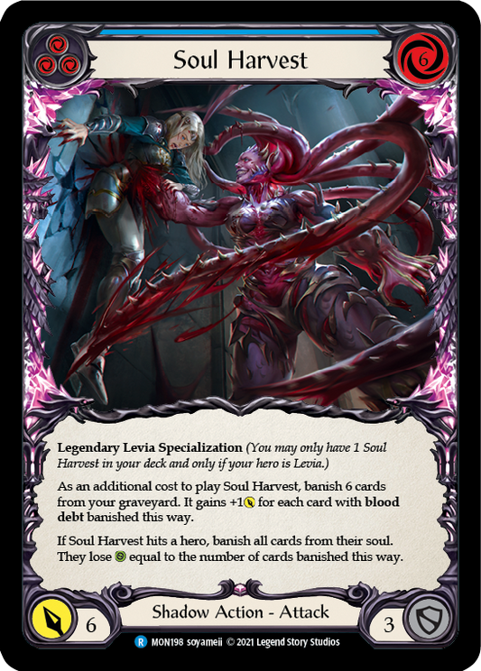 Soul Harvest [MON198] Unlimited Edition Rainbow Foil, Monarch, Rare, MON198