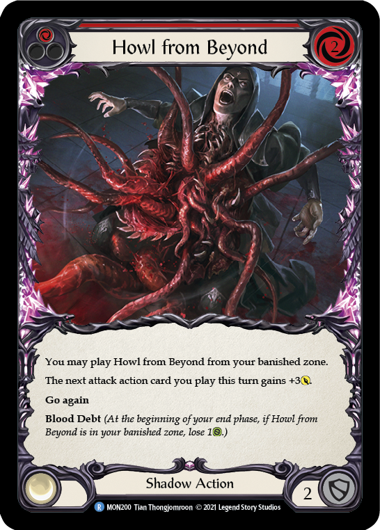 Howl from Beyond (Red) [MON200] Unlimited Edition Rainbow Foil, Monarch, Rare, MON200