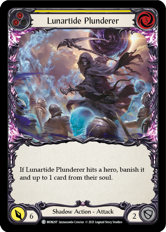 Lunartide Plunderer (Yellow) [MON207] Unlimited Edition Rainbow Foil, Monarch, Common, MON207