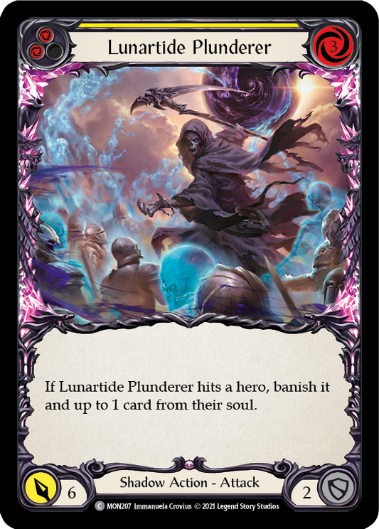 Lunartide Plunderer (Yellow) [MON207] Unlimited Edition Rainbow Foil, Monarch, Common, MON207