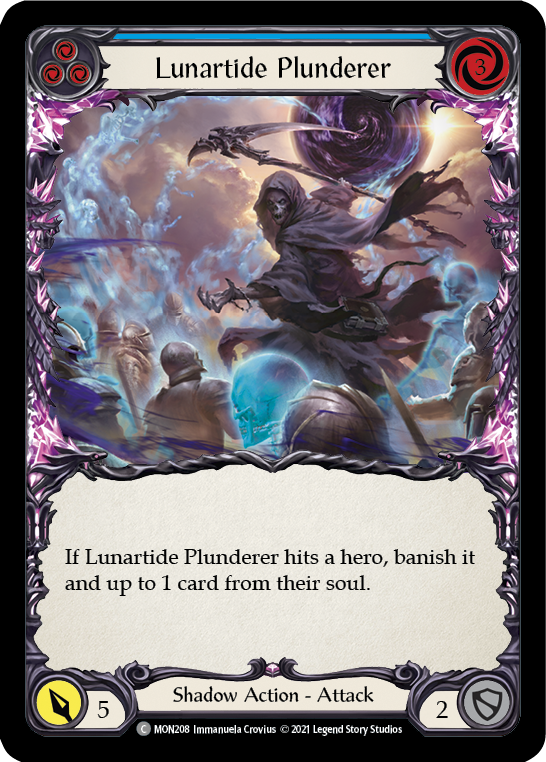 Lunartide Plunderer (Blue) [MON208] Unlimited Edition Rainbow Foil, Monarch, Common, MON208