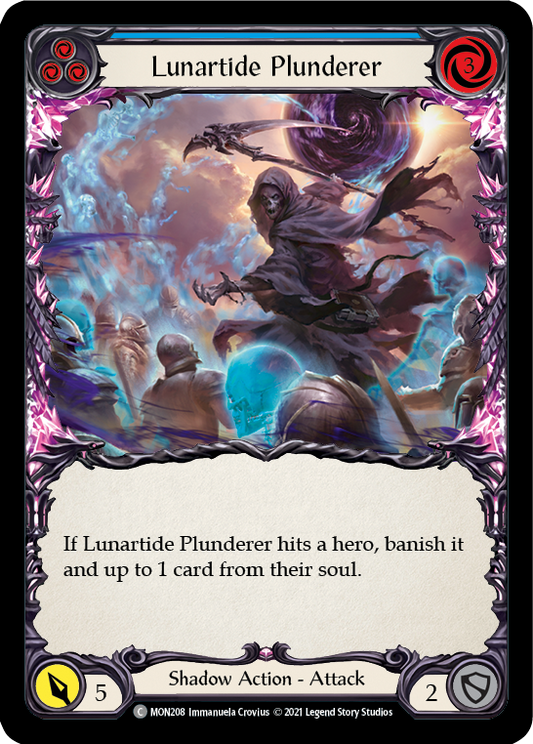 Lunartide Plunderer (Blue) [MON208] Unlimited Edition Rainbow Foil, Monarch, Common, MON208