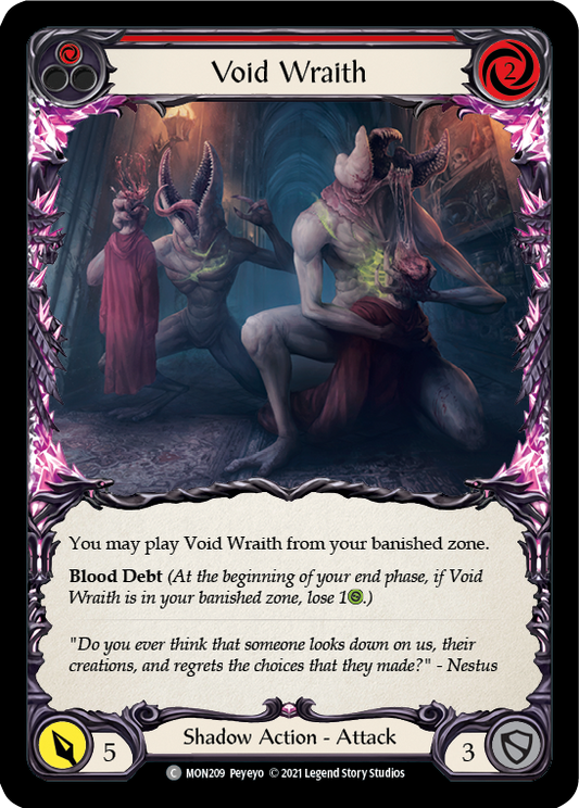 Void Wraith (Red) [MON209] Unlimited Edition Rainbow Foil, Monarch, Common, MON209