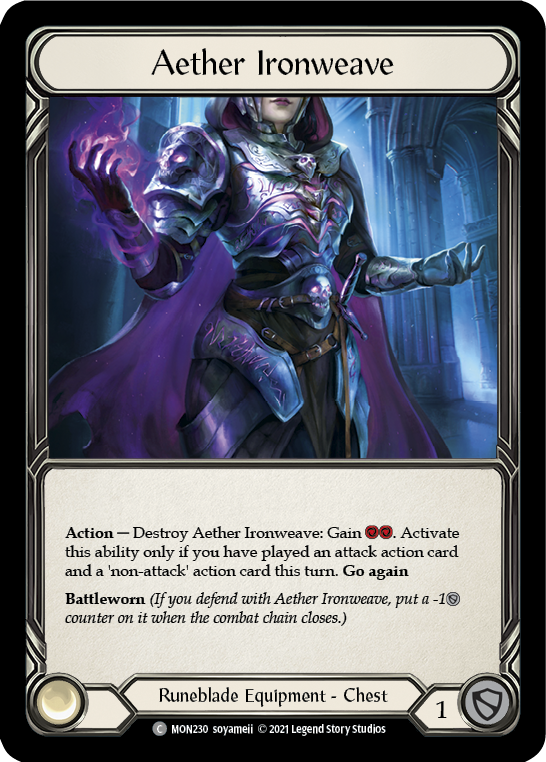 Aether Ironweave [MON230] Unlimited Edition Rainbow Foil, Monarch, Common, MON230