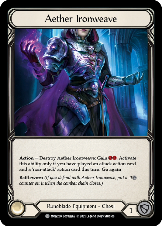 Aether Ironweave [MON230] Unlimited Edition Rainbow Foil, Monarch, Common, MON230