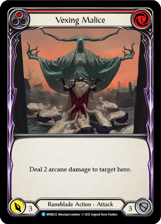 Vexing Malice (Red) [MON232] Unlimited Edition Normal, Monarch, Rare, MON232