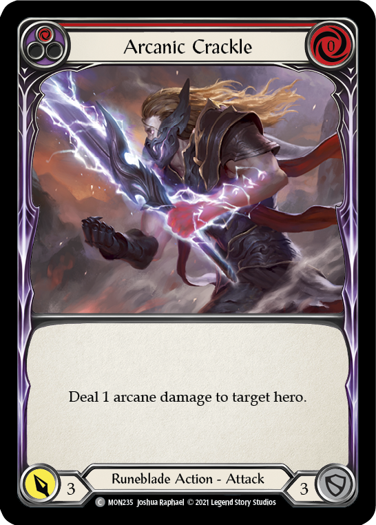 Arcanic Crackle (Red) [MON235] Unlimited Edition Rainbow Foil, Monarch, Common, MON235