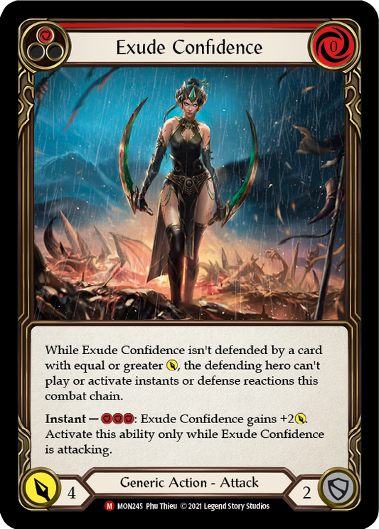 Exude Confidence [MON245] 1st Edition Rainbow Foil, Monarch, Majestic, MON245