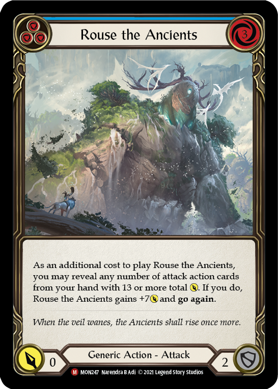 Rouse the Ancients [MON247] Unlimited Edition Rainbow Foil, Monarch, Majestic, MON247