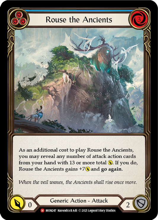 Rouse the Ancients [MON247] Unlimited Edition Rainbow Foil, Monarch, Majestic, MON247