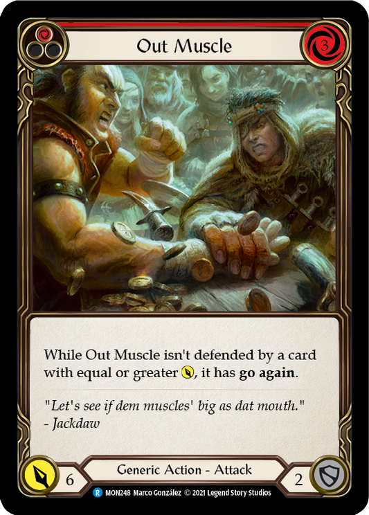 Out Muscle (Red) [MON248] Unlimited Edition Rainbow Foil, Monarch, Rare, MON248