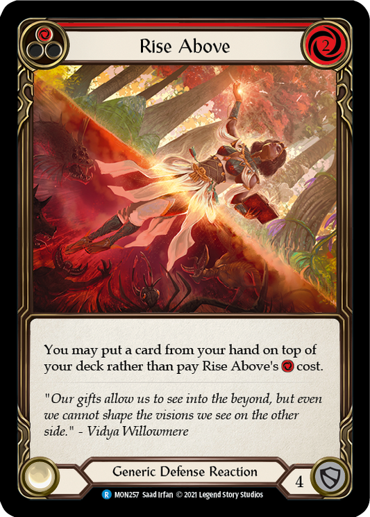 Rise Above (Red) [MON257] Unlimited Edition Rainbow Foil, Monarch, Rare, MON257