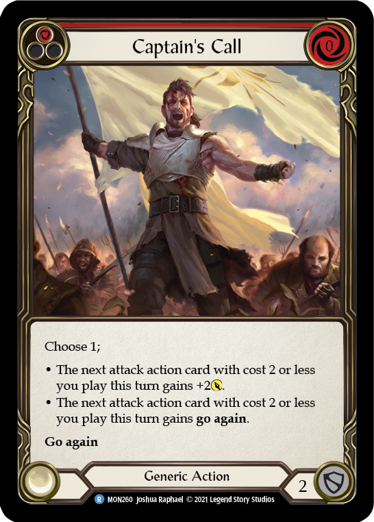 Captain's Call (Red) [MON260] 1st Edition Normal, Monarch, Rare, MON260