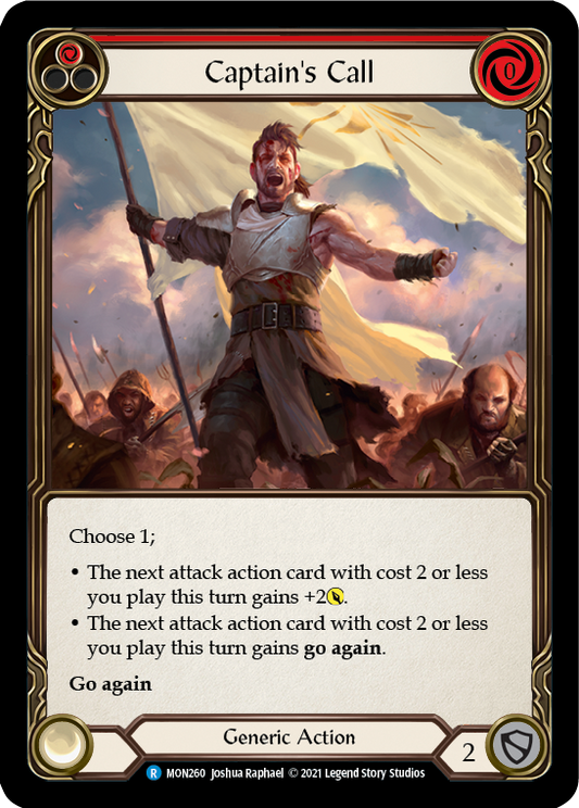 Captain's Call (Red) [MON260] 1st Edition Normal, Monarch, Rare, MON260