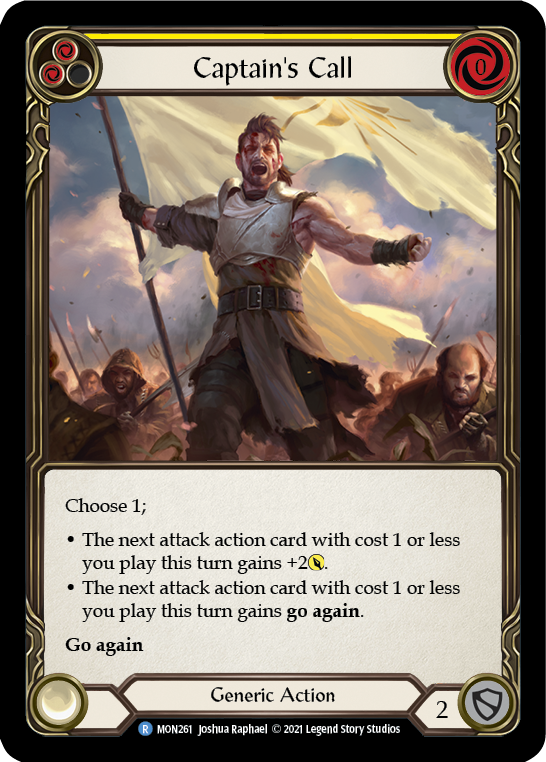 Captain's Call (Yellow) [MON261] 1st Edition Normal, Monarch, Rare, MON261