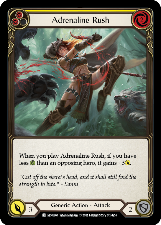 Adrenaline Rush (Yellow) [MON264] 1st Edition Normal, Monarch, Common, MON264