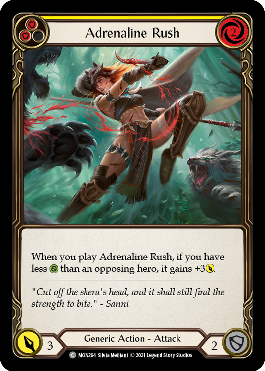 Adrenaline Rush (Yellow) [MON264] 1st Edition Normal, Monarch, Common, MON264