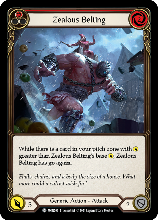 Zealous Belting (Red) [MON293] Unlimited Edition Normal, Monarch, Common, MON293