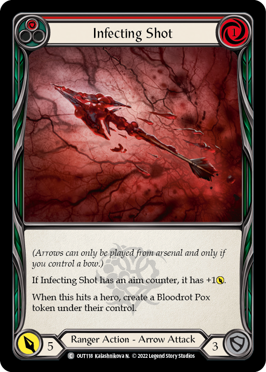 Infecting Shot (Red) [OUT118] Rainbow Foil, Outsiders, Common, OUT118