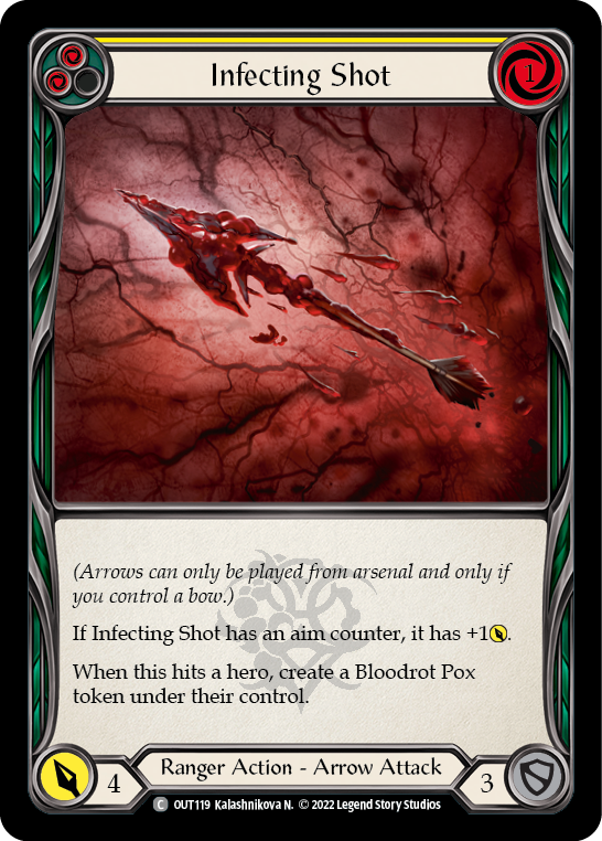 Infecting Shot (Yellow) [OUT119] Rainbow Foil, Outsiders, Common, OUT119