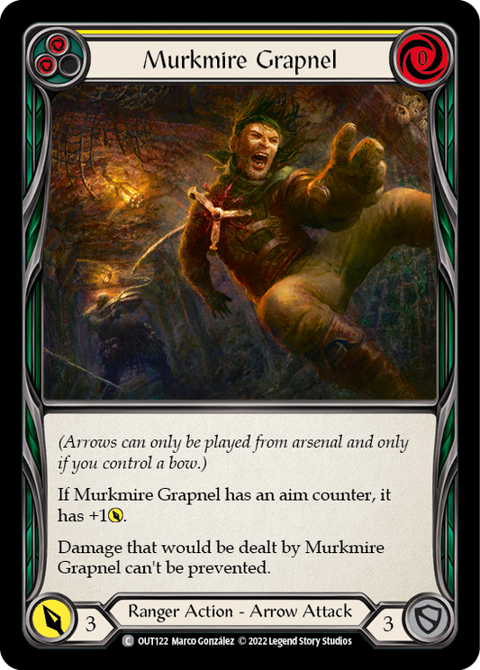 Murkmire Grapnel (Yellow) [OUT122] Rainbow Foil, Outsiders, Common, OUT122