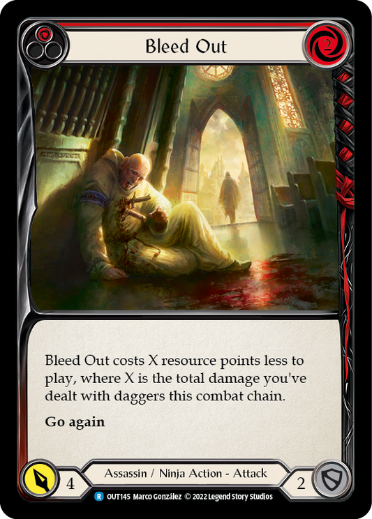 Bleed Out (Red) [OUT145] Rainbow Foil, Outsiders, Rare, OUT145