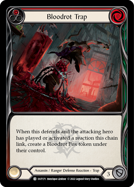 Bloodrot Trap (Red) [OUT171] Rainbow Foil, Outsiders, Common, OUT171