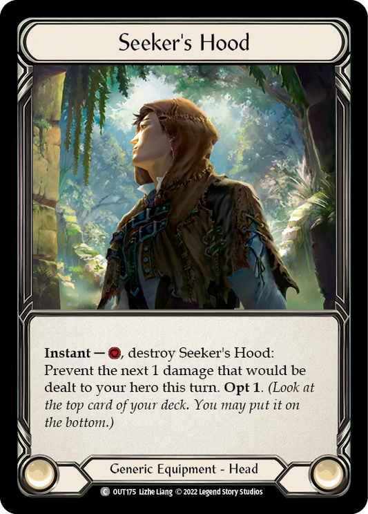 Seeker's Hood [OUT175] Rainbow Foil, Outsiders, Common, OUT175