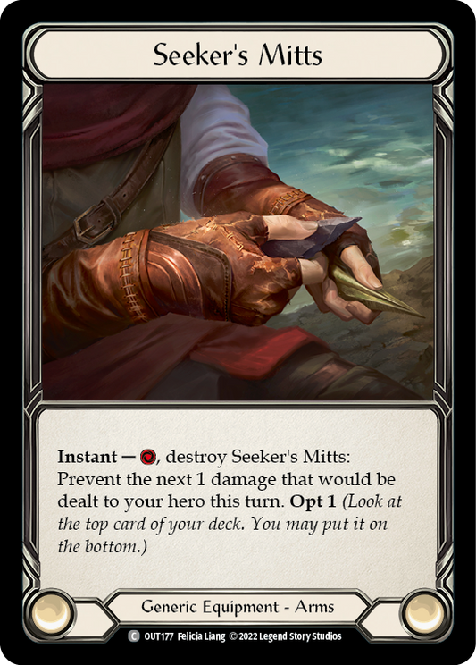 Seeker's Mitts [OUT177] Cold Foil, Outsiders, Common, OUT177