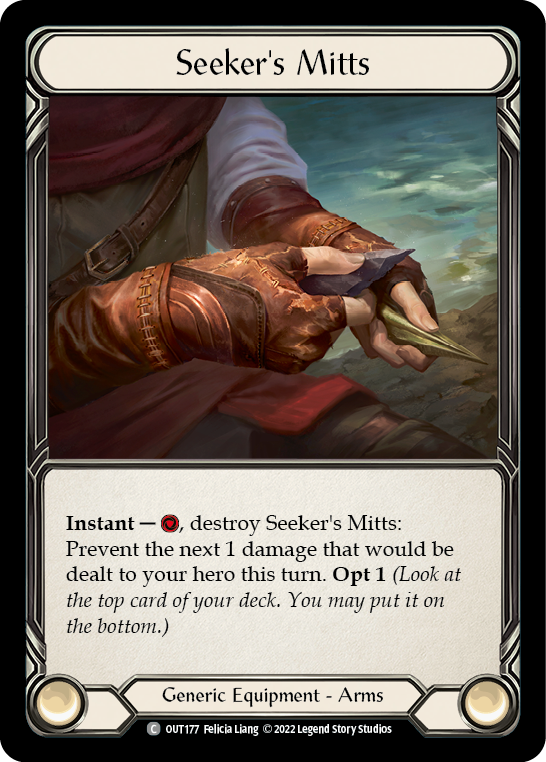 Seeker's Mitts [OUT177] Rainbow Foil, Outsiders, Common, OUT177