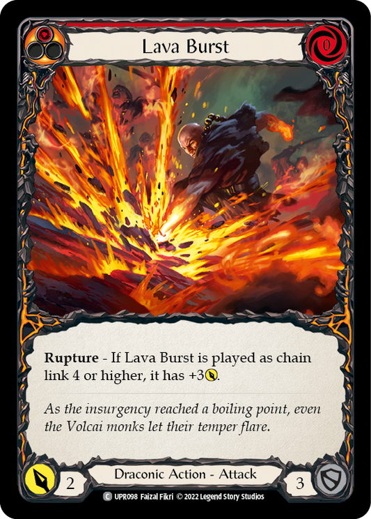 Lava Burst [UPR098] Rainbow Foil, Uprising, Common, UPR098