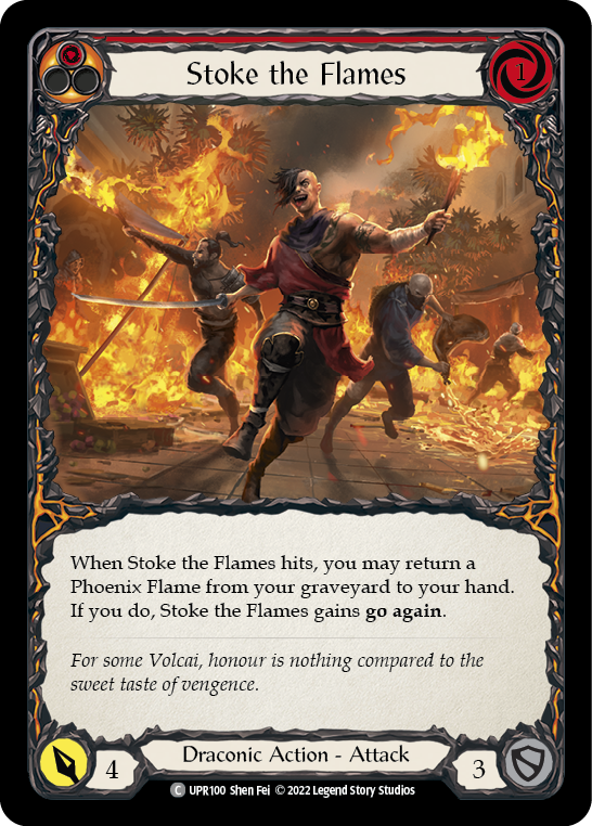 Stoke the Flames [UPR100] Rainbow Foil, Uprising, Common, UPR100