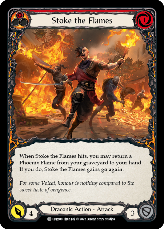 Stoke the Flames [UPR100] Rainbow Foil, Uprising, Common, UPR100