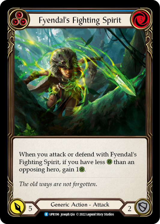 Fyendal's Fighting Spirit (Blue) [UPR196] Rainbow Foil, Uprising, Rare, UPR196