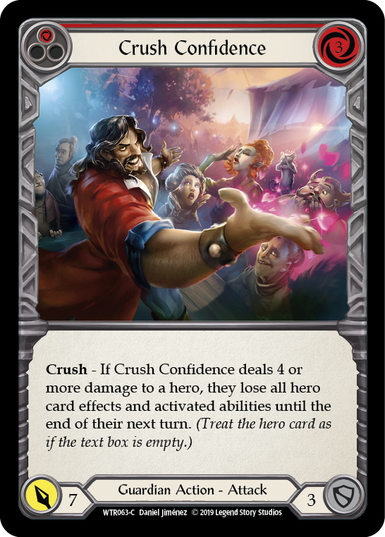 Crush Confidence (Red) [WTR063] Unlimited Edition Rainbow Foil, Welcome to Rathe, Common, WTR063