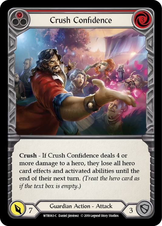 Crush Confidence (Red) [WTR063] Unlimited Edition Rainbow Foil, Welcome to Rathe, Common, WTR063