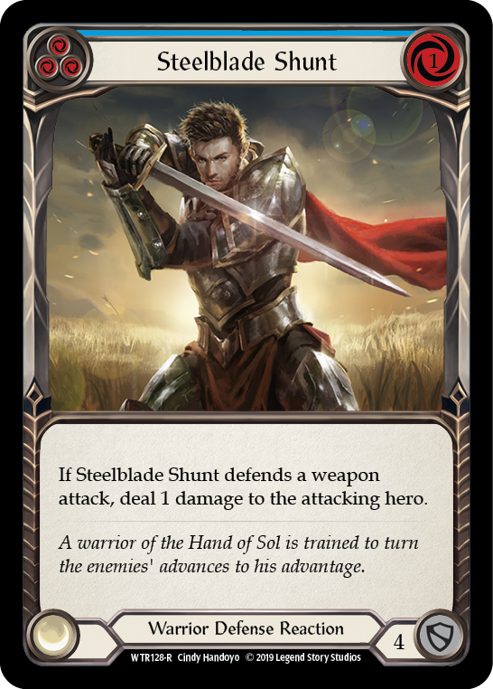 Steelblade Shunt (Blue) [WTR128] 1st Edition Normal, Welcome to Rathe, Rare, WTR128