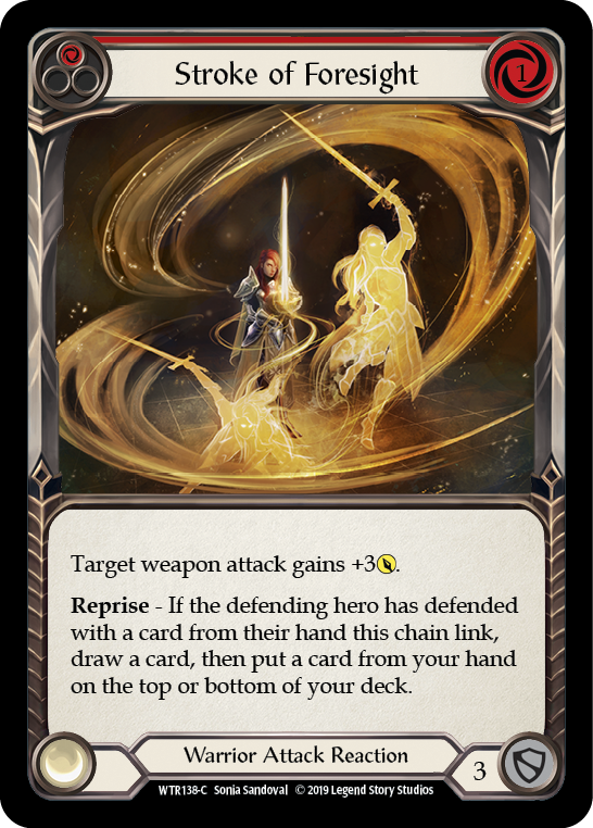 Stroke of Foresight (Red) [WTR138] Unlimited Edition Rainbow Foil, Welcome to Rathe, Common, WTR138