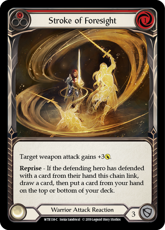 Stroke of Foresight (Red) [WTR138] Unlimited Edition Rainbow Foil, Welcome to Rathe, Common, WTR138