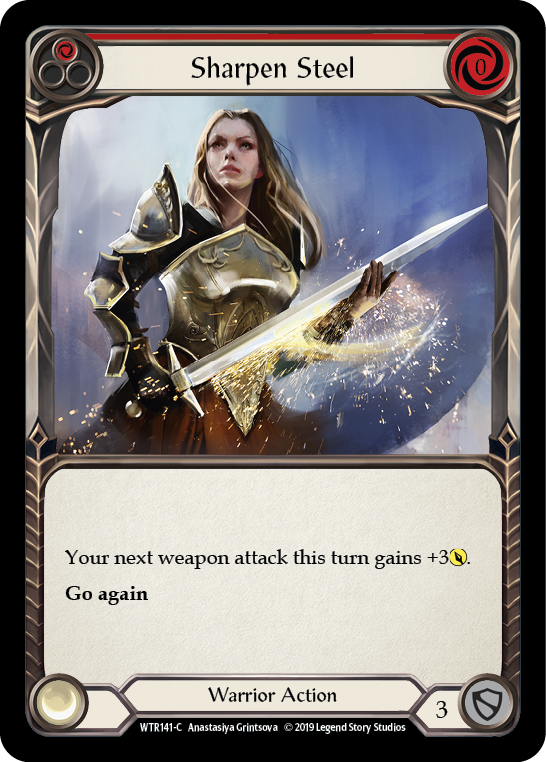 Sharpen Steel (Red) [WTR141] Unlimited Edition Rainbow Foil, Welcome to Rathe, Common, WTR141