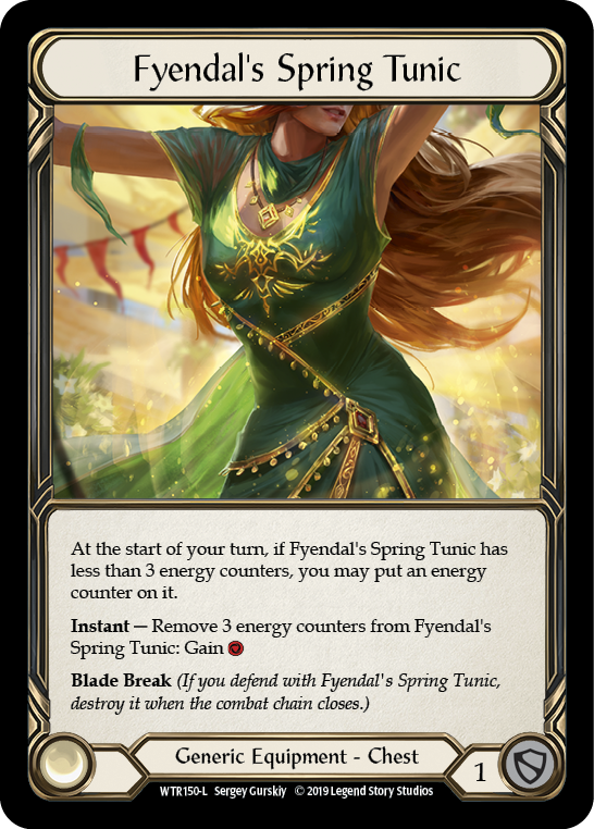 Fyendal's Spring Tunic [WTR150] 1st Edition Cold Foil, Welcome to Rathe, Legendary, WTR150