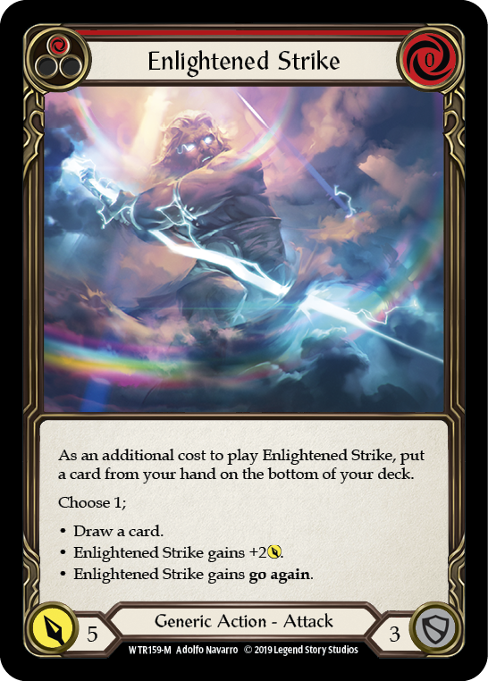 Enlightened Strike [WTR159] 1st Edition Rainbow Foil, Welcome to Rathe, Majestic, WTR159