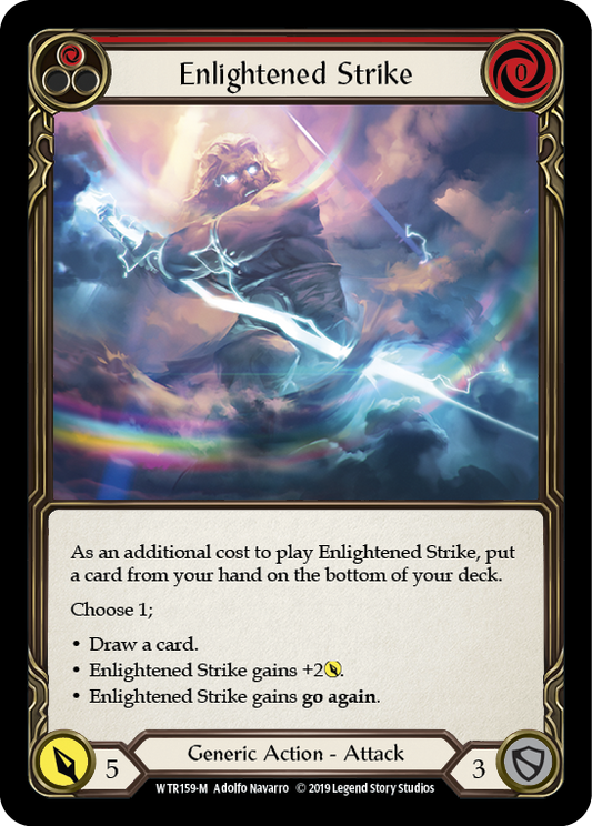 Enlightened Strike [WTR159] 1st Edition Rainbow Foil, Welcome to Rathe, Majestic, WTR159