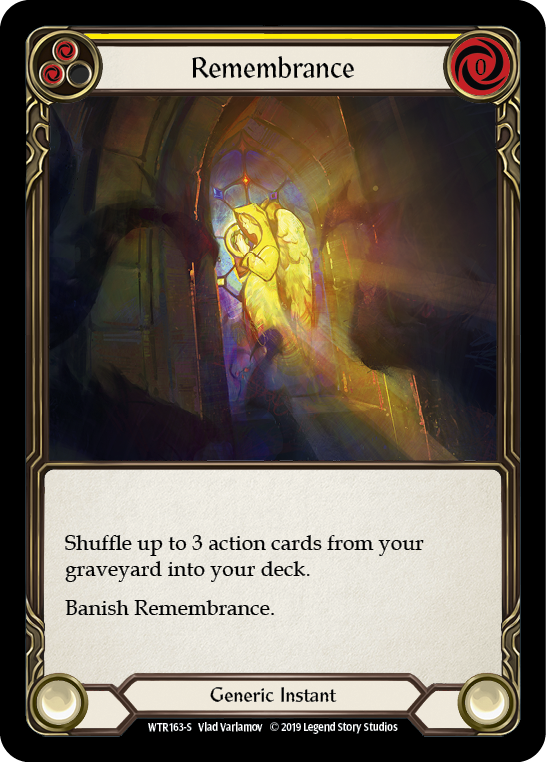 Remembrance [WTR163] 1st Edition Rainbow Foil, Welcome to Rathe, Super Rare, WTR163