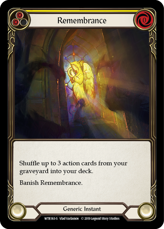 Remembrance [WTR163] 1st Edition Rainbow Foil, Welcome to Rathe, Super Rare, WTR163