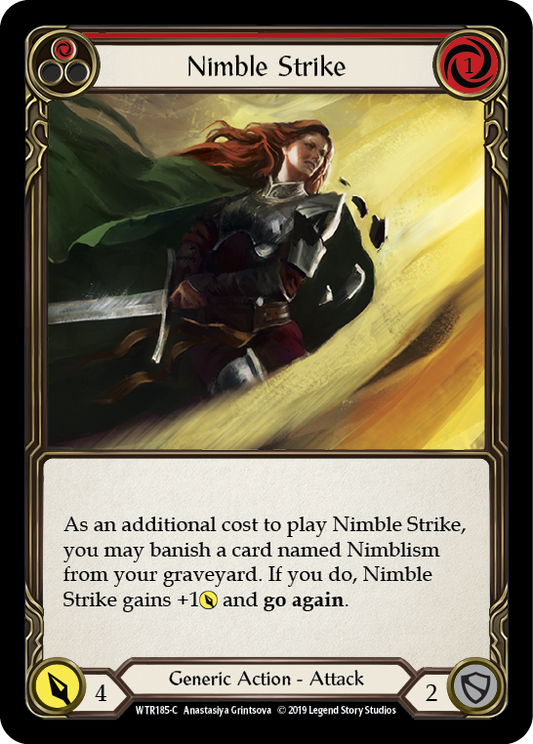 Nimble Strike (Red) [WTR185] Unlimited Edition Rainbow Foil, Welcome to Rathe, Common, WTR185