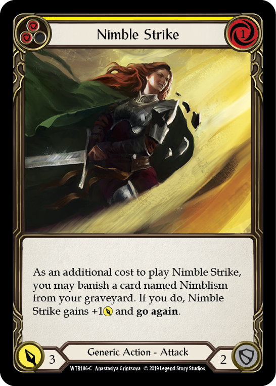 Nimble Strike (Yellow) [WTR186] Unlimited Edition Rainbow Foil, Welcome to Rathe, Common, WTR186