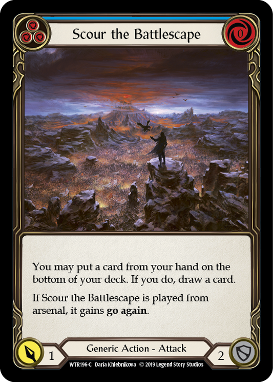 Scour the Battlescape (Blue) [WTR196] 1st Edition Normal, Welcome to Rathe, Common, WTR196