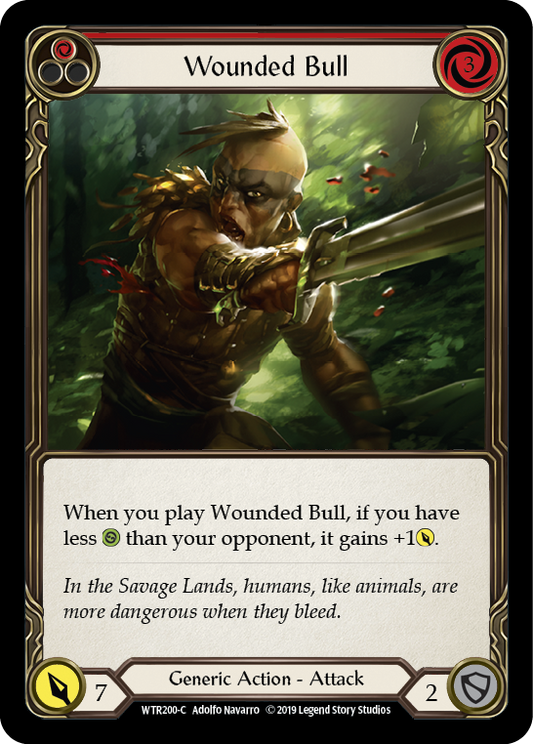 Wounded Bull (Red) [WTR200] Unlimited Edition Rainbow Foil, Welcome to Rathe, Common, WTR200